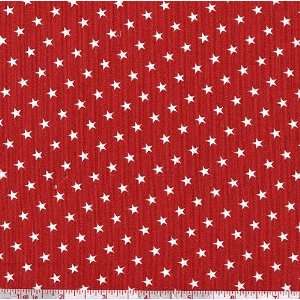  45 Wide Rosie the Quilter Stars Red Fabric By The Yard 
