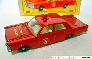 Matchbox RW No.59C Ford Galaxy Fire Chief red domelight  