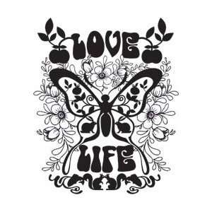  Plaid Simply Screen Stencils 1/Pkg Love Life Butterfly 
