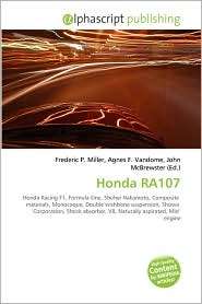 Honda RA107, (6130745850), Frederic P. Miller, Textbooks   Barnes 