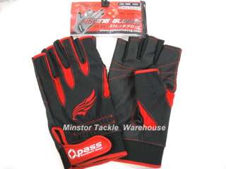 OPASS OG998 (BLACK/RED) Fishing Glove 5 CUT  