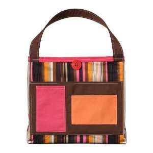 Red Hens Whole Roost Bag With Changing Pad, City Stripes