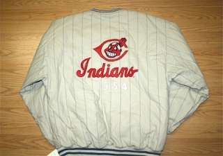 Vintage Cleveland Indians Mirage Jacket MLB Throwbacks XL Belle Ricky 