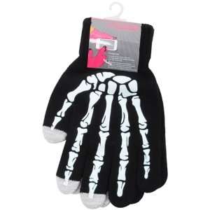  White Skeleton Unisex Winter Gloves Touch Screen Gloves for Iphone 