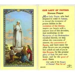  Our Lady of Fatima   Novena Prayer Holy Card (800 009 