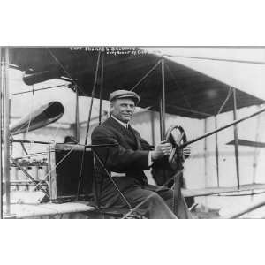    Capt. Thomas S. Baldwin,in cockpit of airplane,1910