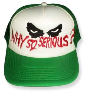   Embroidered Cap Batman Heath Ledger Why So Serious Green Hat  