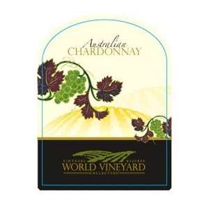  Wine Labels   World Vineyard Australian Chardonnay 