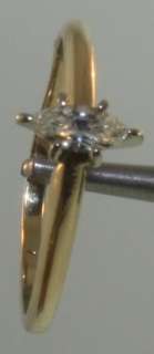 14k yellow gold .25ct marquise diamond engagement ring  