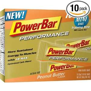 PowerBar Performance Bars Mini   Peanut Butter (10.5 oz box of 10 bars 
