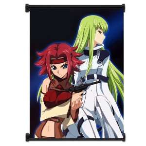  Code Geass Kallen and C.C. Anime Fabric Wall Scroll Poster 