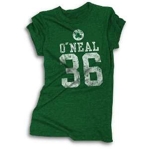   Celtics Shaquille ONeal Womens Tri Blend T Shirt