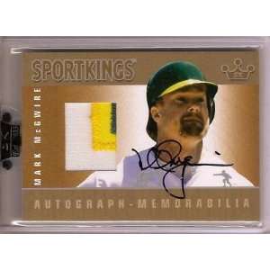  2010 Sportkings MARK McGWIRE Autograph Patch Silver (1 