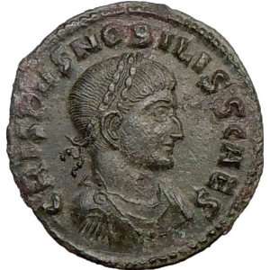  CRISPUS w Shield Follis RARE 317AD Ancient Roman Coin 