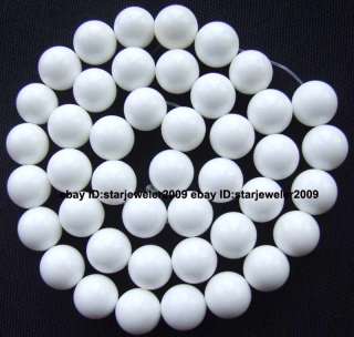 10mm Beautiful White Ocean Coral Round Beads 15.5  