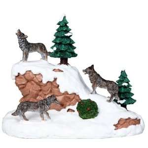 Lemax Vail Village Wolf Pack Table Piece #03842