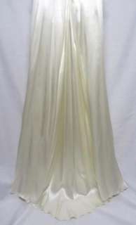 NICOLE MILLER Ivory Pleat Ruched Silk Gown Dress 2 NWT  