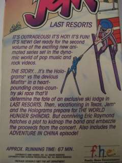 JEM 80s Cartoon LAST RESORTS Vol 2 SKIING SKI RACE Vhs Video 67 