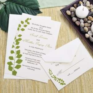  Botanical Green Invitations Kit