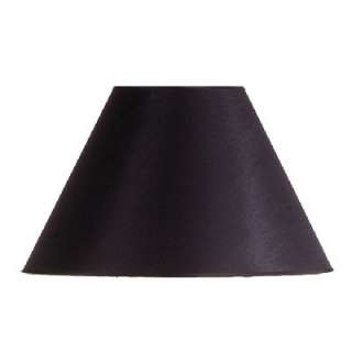 NEW 11 in. Wide Empire Shaped Lamp Shade, Black, Raw Silk Fabric 