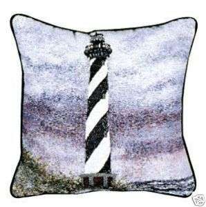Cape Hatteras Lighthouse Tapestry Throw Pillows Set  