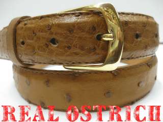   OSTRICH SKIN DRESS BELT FULL QUILL 1 1/4 INCH 1.25 FOR BOOTS OR SHOES