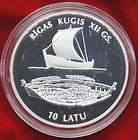 RARE VERY FIRST SET LATVIA 100 LATU 583 3 GOLD PROOF COIN 1993  
