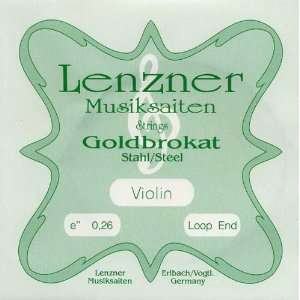  Goldbrokat Violin Strings E, 26 Ga. Loop End Musical 