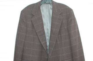 ICONIC Polo Ralph Lauren Brown Wool Windowpane Blazer Jacket Sport 