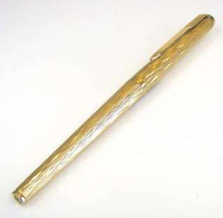   Parker 180 Gold Plate Ecorce Fountain Pen Made in France  