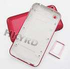 New Back Housing Cover Case For iPhone 3G+Sim Tray Red