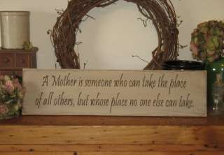 Mother Is  WOOD SIGN  Mothers Day Gift HOME Decor  