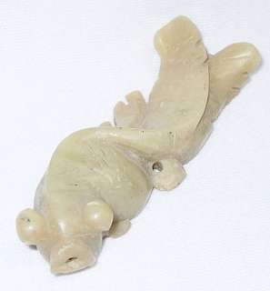 Vintage Oriental Hand Carved Koi Fish Goldfish Netsuke  