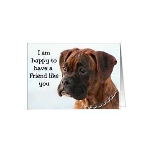  Friendship Brindle Boxer Puppy Card Health & Personal 