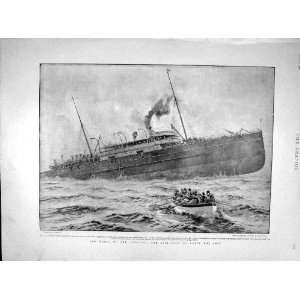    1899 SHIP WRECK STELLA SALOON ALDERNEY CASQUET BOAT