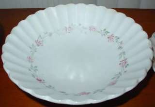 VINTAGE J & G MEAKIN CLASSIC WHITE ROSE PLATE BOWL LOT  
