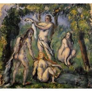 FRAMED oil paintings   Paul Cezanne   24 x 22 inches   Four Bathers 1