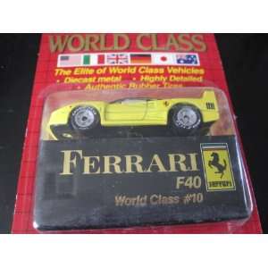 Ferrari F40 (Yellow) Matchbox World Class Red Card Series #2 (1989)