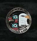 1990 Anchorage Alaska Fur Rendezvous Pin Rondy Bald Eagle Totem Pole 