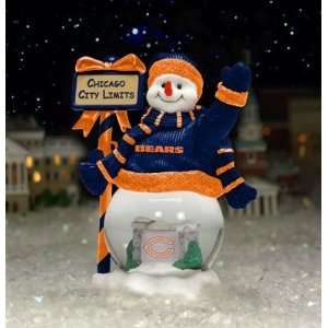  Chicago Bears Team City Limits Snowman NFL Football Fan 