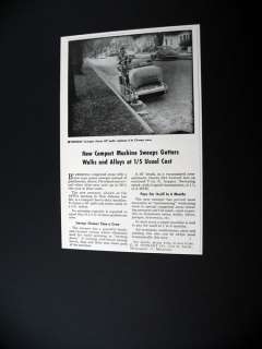 Tennant Sweeper street gutter cleaner 1955 print Ad  