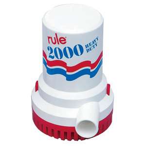 Rule 2000 GPH Marine Boat Bilge Pump Model 10 042237083326  