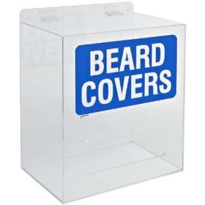Brady PD325E Plastic Acrylic Beard Cover Dispenser, Blue on Clear, 12 