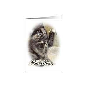  Kitty waving Hello    Wicca Welcome Card Card Health 