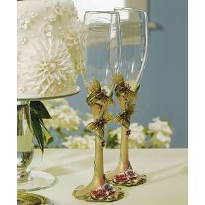 Ornamental Dragon Fly with Jewels Toasting Flutes Kitchen 