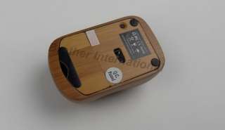   Wireless Optical Handcrafted Bamboo Mouse 1000 DPI For PC Laptop