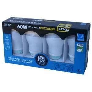   60 Watt Replacement Bulbs, Use only 15 Watts, 4 pack