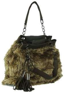 Womens Designer Faux Fur Shoulder Bag Ladies Sheepskin Style Hobo 