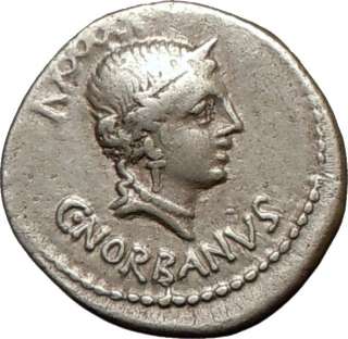 Roman Republic C Norbanus 83BC Fasces Caduceus Coin  