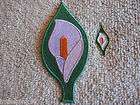   Lily Patch & Lapel Pin Set Ireland Tri/Colors Easter 1916 Irish AOH